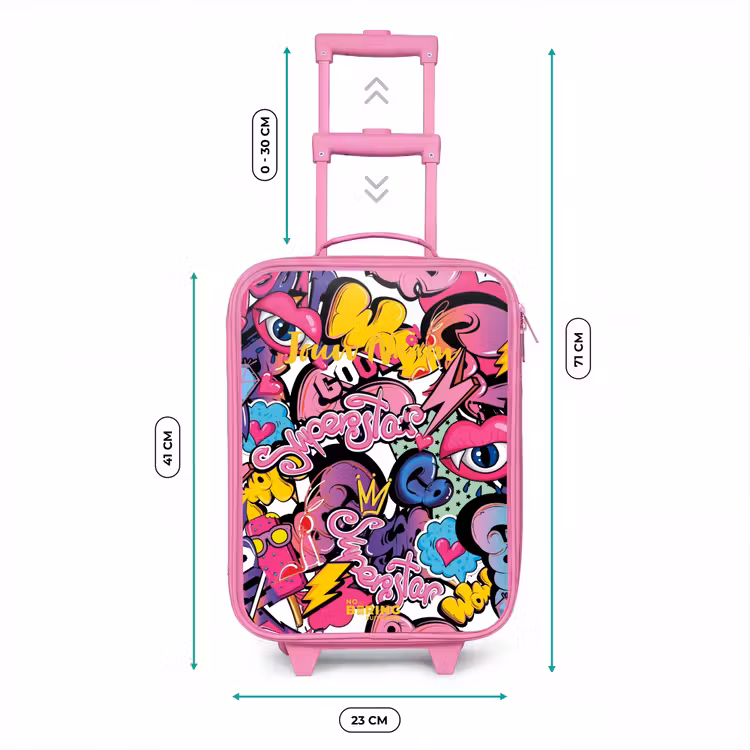 Kinderkoffer - Roze - Girly graffiti — 5