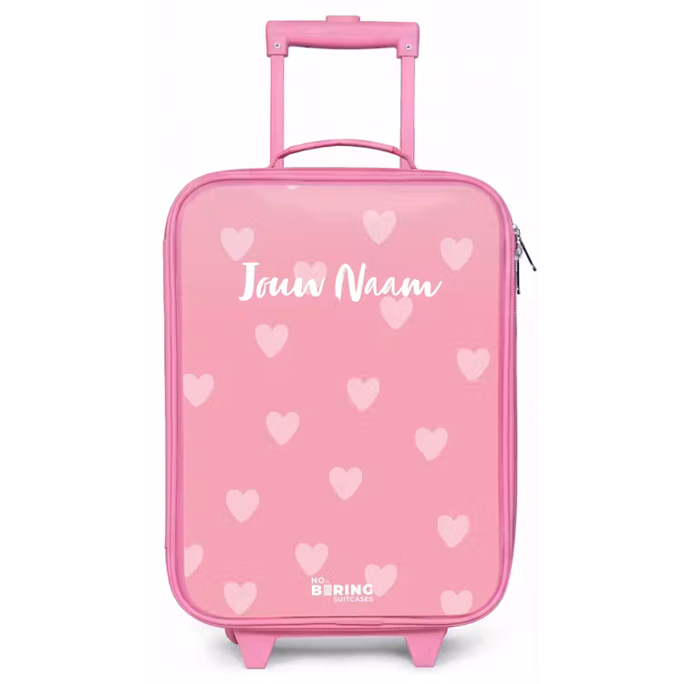 Kinderkoffer - Roze - Hartjesritme — 1