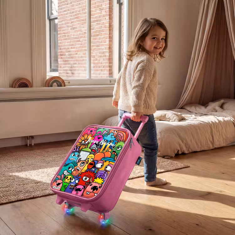 Kinderkoffer - Roze - Knallende gekleurde monsters — 3