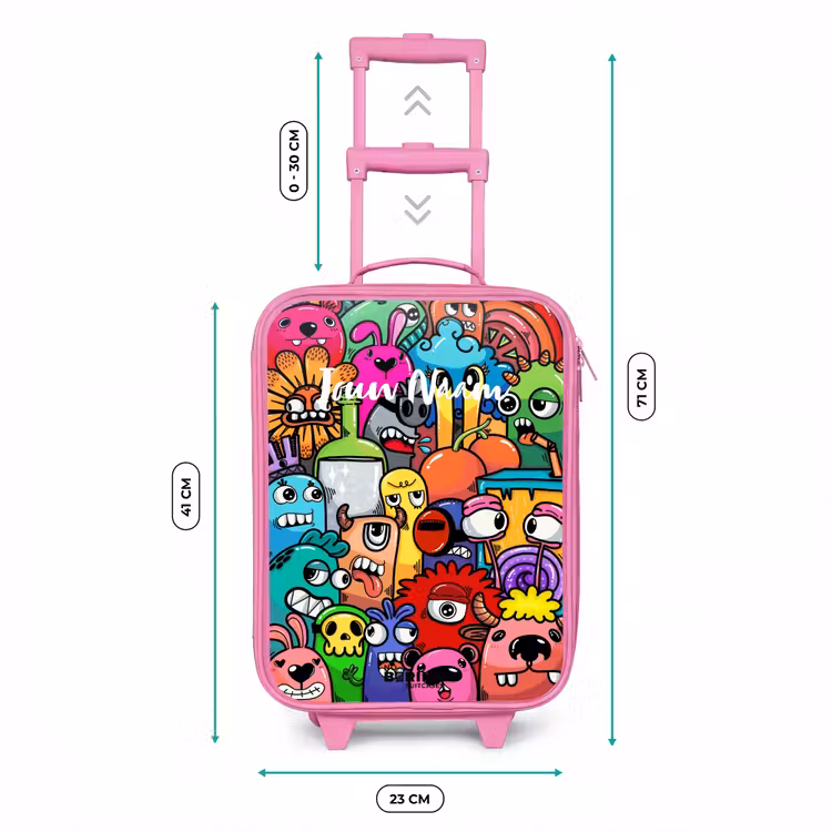 Kinderkoffer - Roze - Knallende gekleurde monsters — 5
