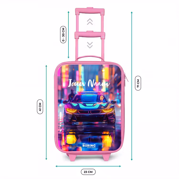 Kinderkoffer - Roze - Neon nightcar — 5