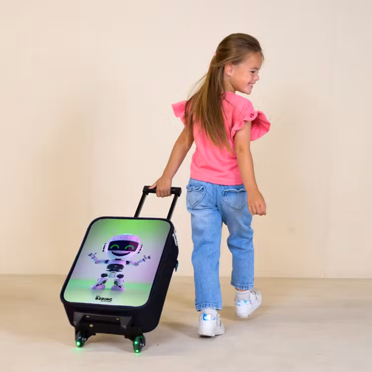 Kinderkoffer - Robot met paars en groen licht — 2