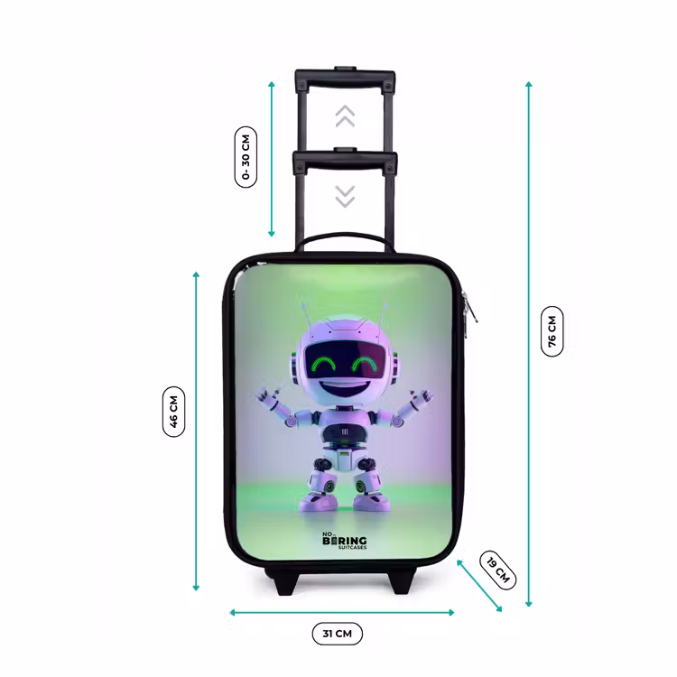 Kinderkoffer - Robot met paars en groen licht — 6