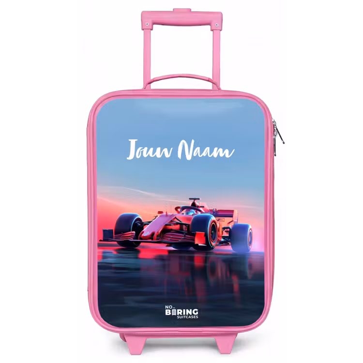 Kinderkoffer - Roze - Rode racer — 1