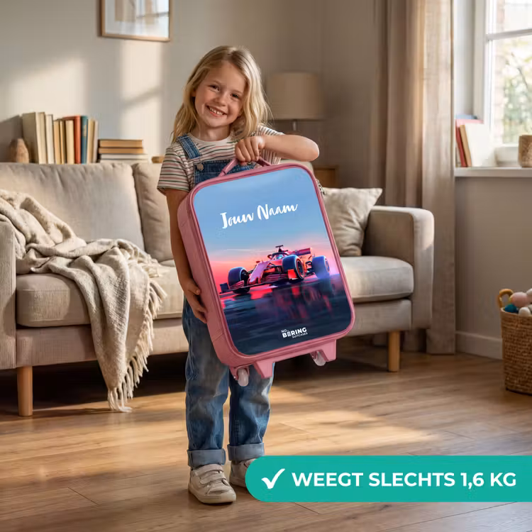 Kinderkoffer - Roze - Rode racer — 2
