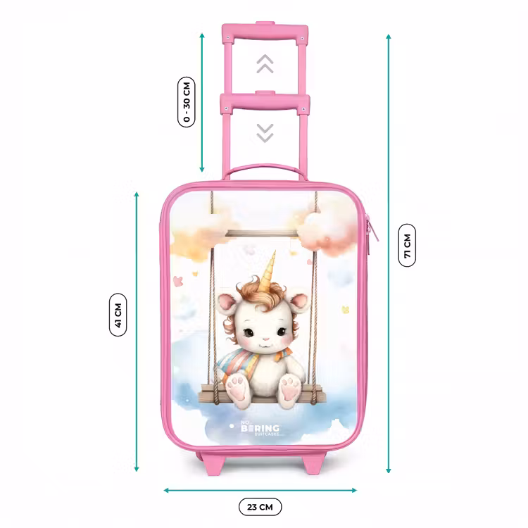 Kinderkoffer - Roze - Schommelende baby eenhoorn — 5