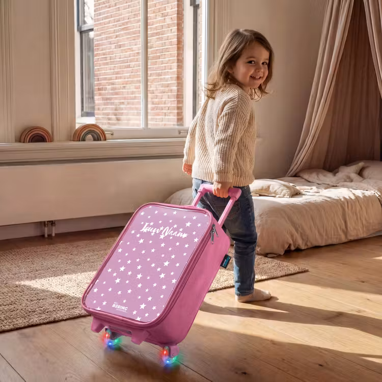 Kinderkoffer - Roze - Sterrenstof — 3