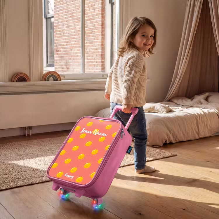 Kinderkoffer - Roze - Sunny situation koraal — 3