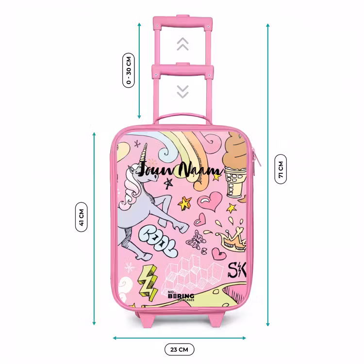 Kinderkoffer - Roze - Unicorn doodles — 5