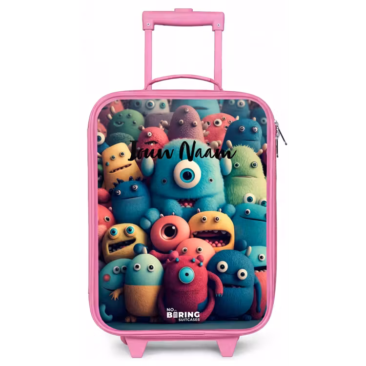 Kinderkoffer - Roze - Zachte en bolle monsters — 1