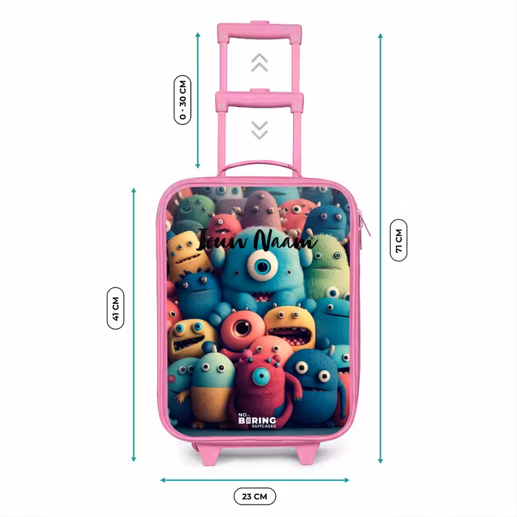 Kinderkoffer - Roze - Zachte en bolle monsters — 5