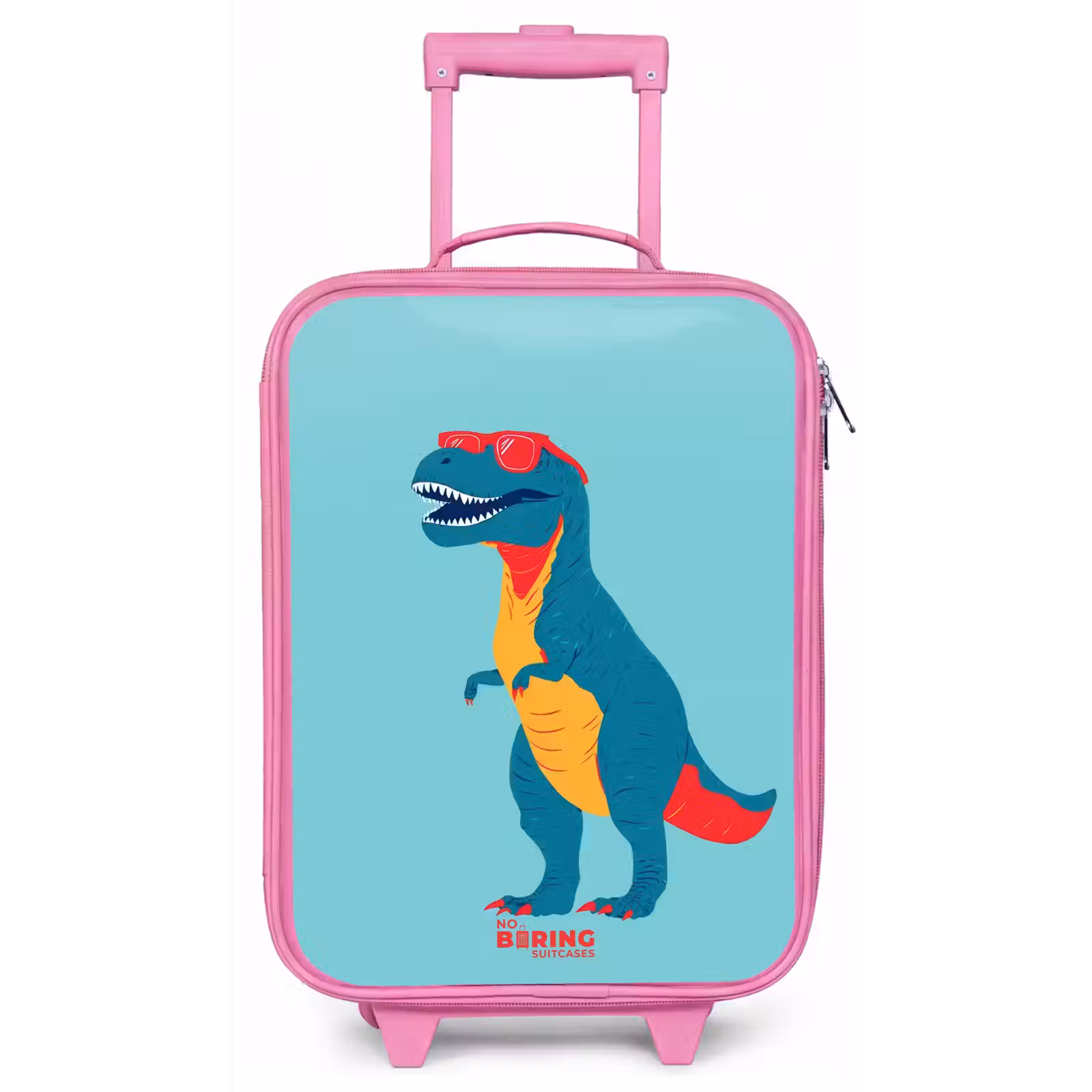 Kinderkoffer - Roze - Coole T. rex met zonnebril — 1