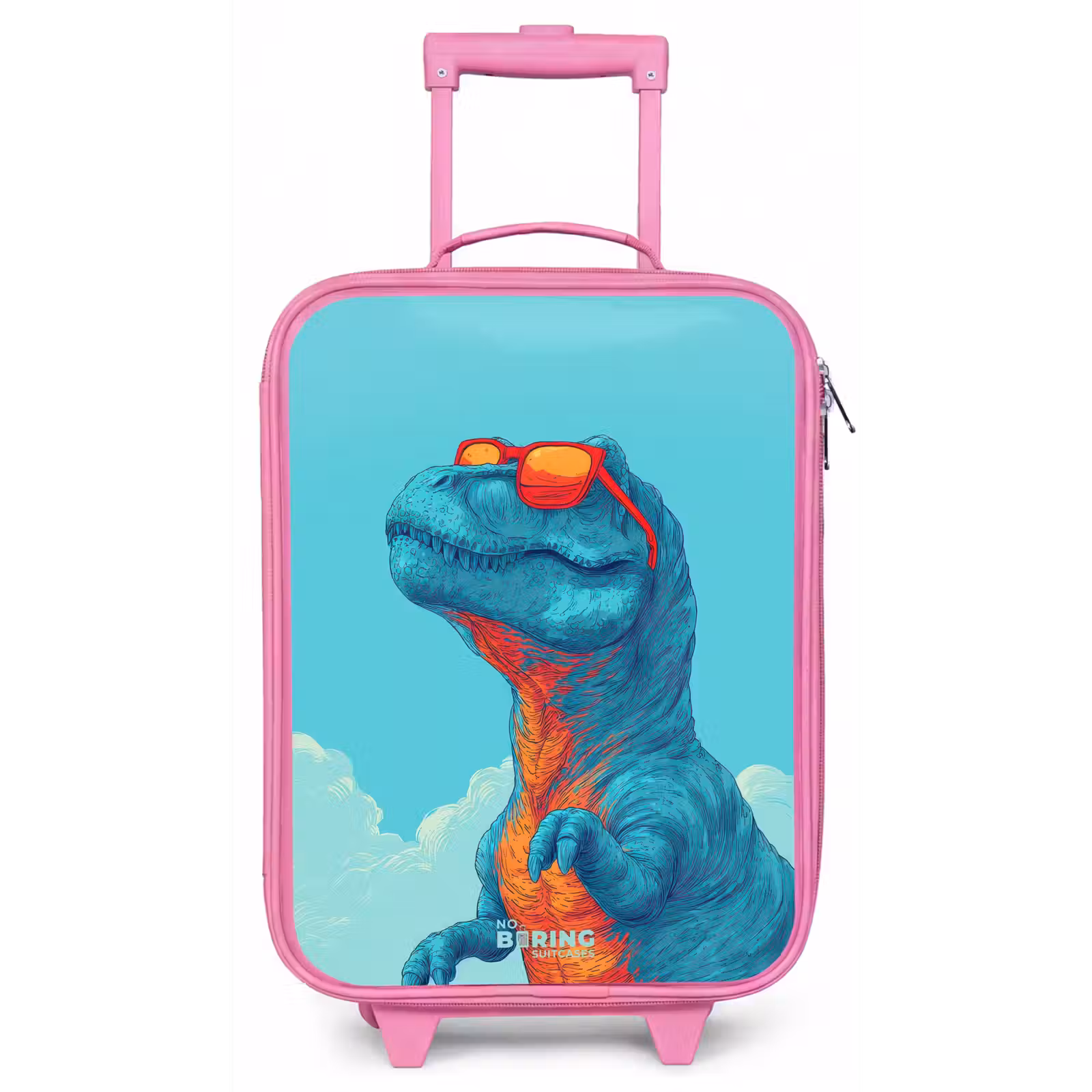 Kinderkoffer - Roze - Dino met zonnebril — 1