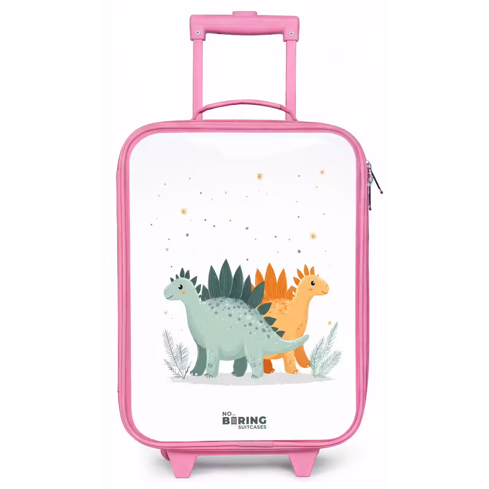 Kinderkoffer - Roze - Stegosaurusduo onder sterrenregen — 1