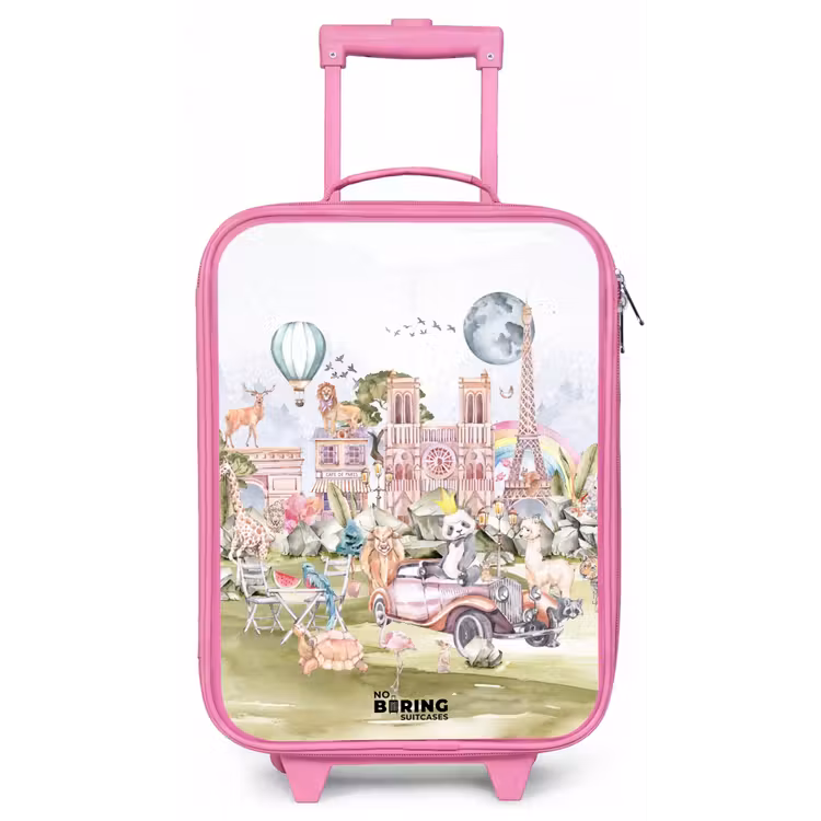 Kinderkoffer - Roze - Dierlijke fantasiestad — 1