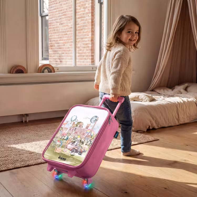 Kinderkoffer - Roze - Dierlijke fantasiestad — 3