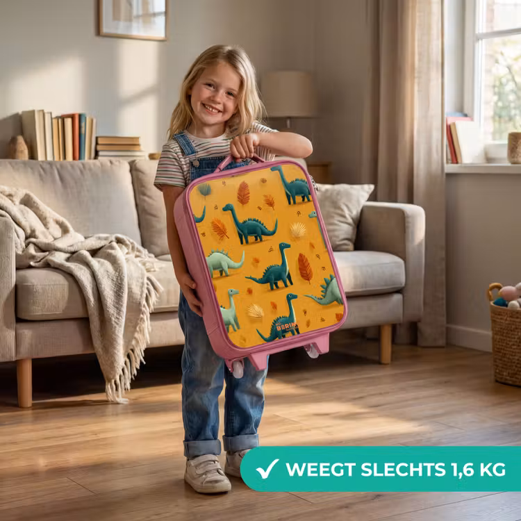 Kinderkoffer - Roze - Lange nekken in herfstlandschap — 2