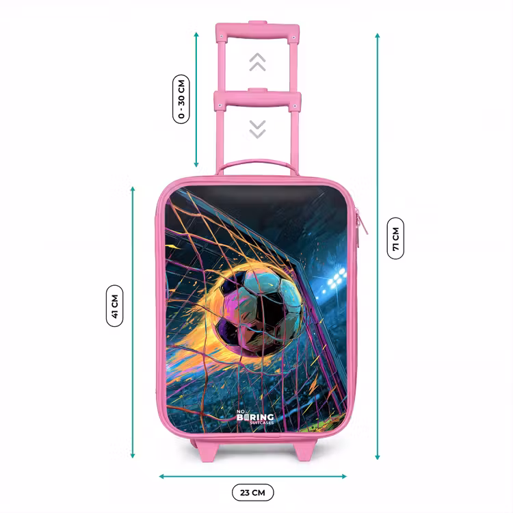 Kinderkoffer - Roze - Neon - Net - Voetbal - Kleurrijk — 5