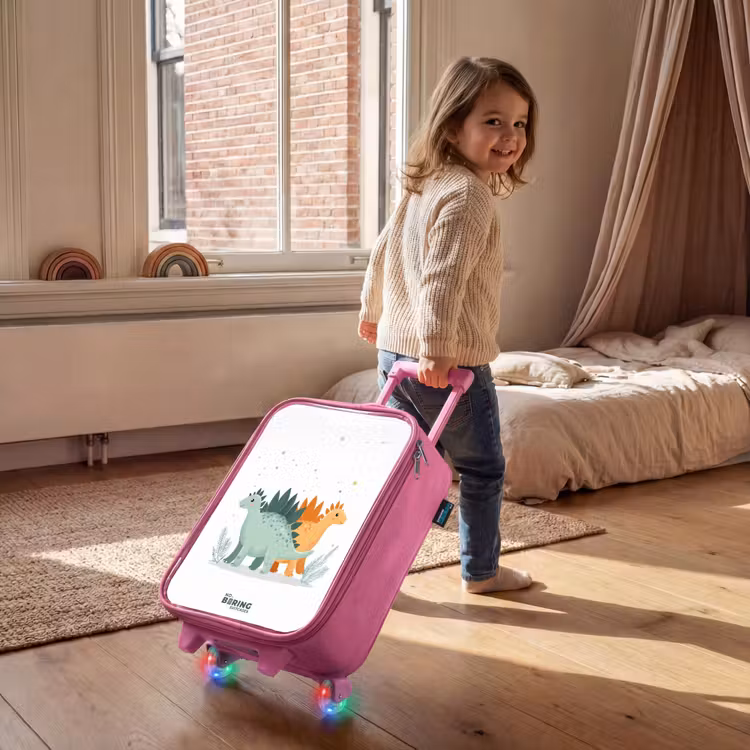 Kinderkoffer - Roze - Stegosaurusduo onder sterrenregen — 3