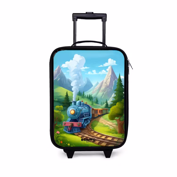 Kinderkoffer - Stoomtrein door berglandschap — 1