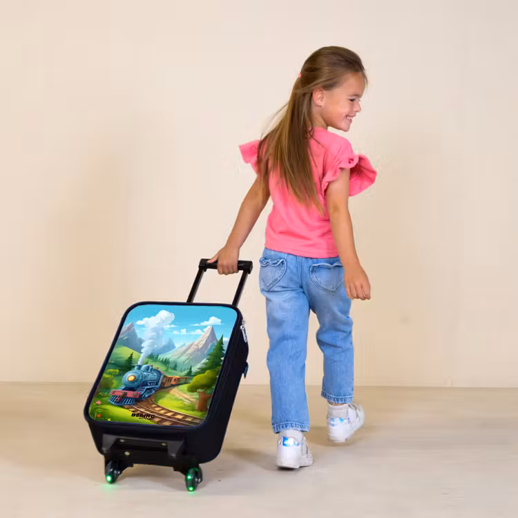Kinderkoffer - Stoomtrein door berglandschap — 2