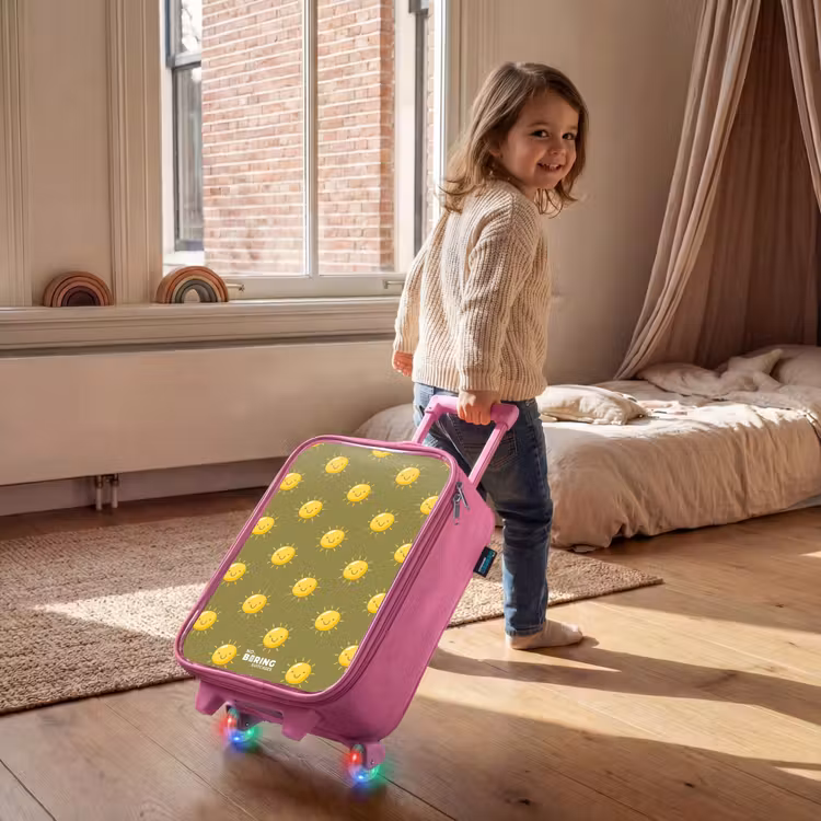 Kinderkoffer - Roze - Sunny situation olijf — 3