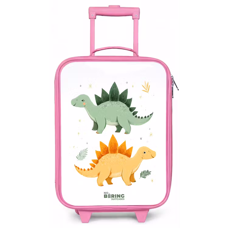 Kinderkoffer - Roze - Vrolijke stegosaurusvrienden — 1