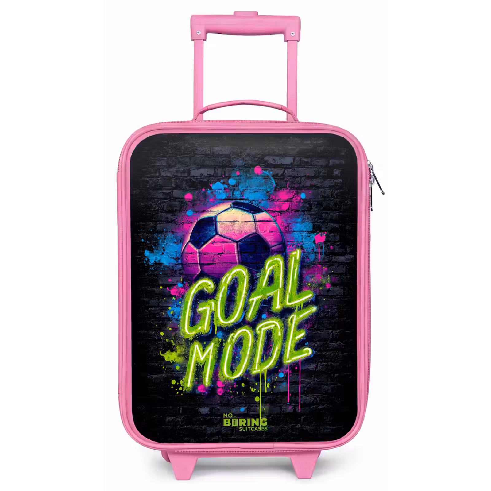 Kinderkoffer - Roze - Neon - Graffiti - Voetbal - Kleurrijk — 1