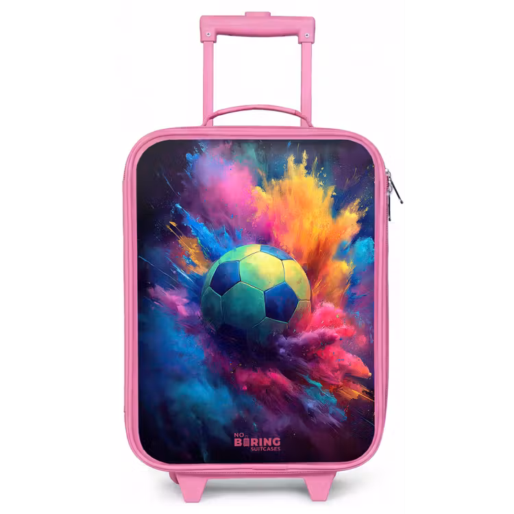 Kinderkoffer - Roze - Neon - Bal - Kleurrijk — 1