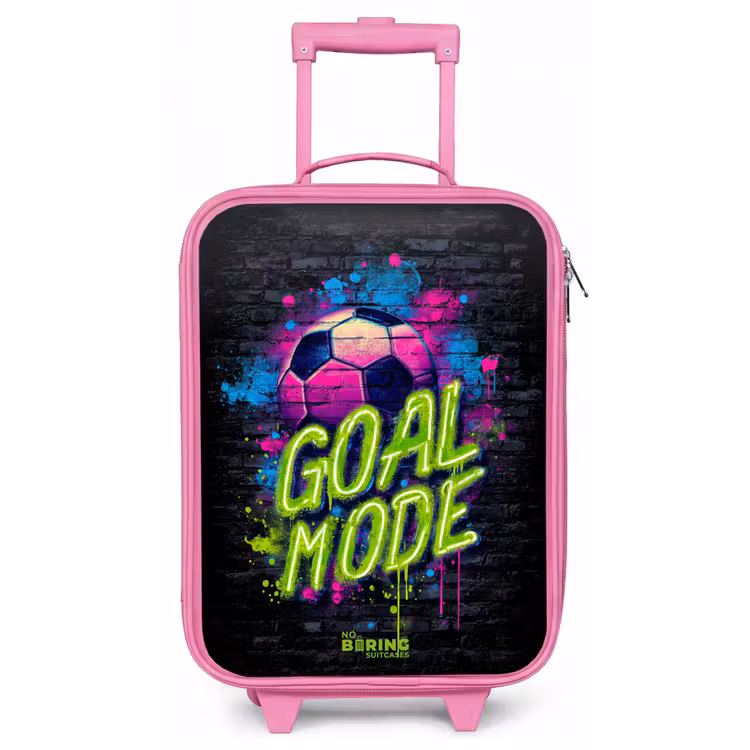 Kinderkoffer - Roze - Neon - Graffiti - Voetbal - Kleurrijk — 1