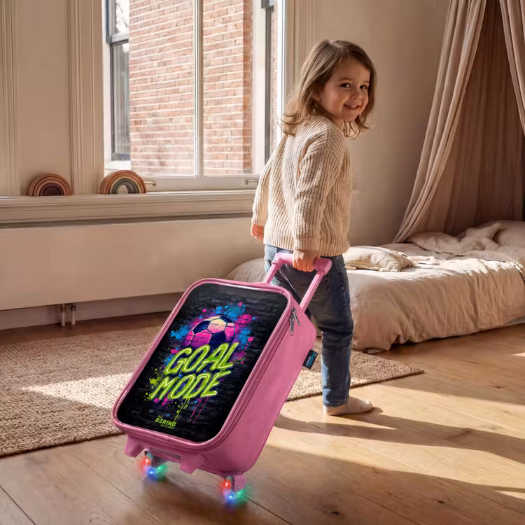 Kinderkoffer - Roze - Neon - Graffiti - Voetbal - Kleurrijk — 3