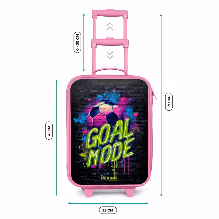 Kinderkoffer - Roze - Neon - Graffiti - Voetbal - Kleurrijk — 5