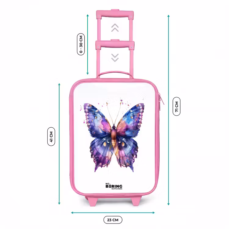 Kinderkoffer - Roze - Paarse prachtvlinder — 5