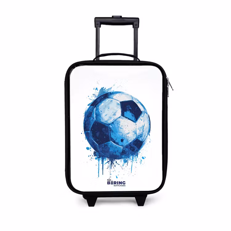 Kinderkoffer - Voetbal - Inktspatten - Blauw - Bal — 1