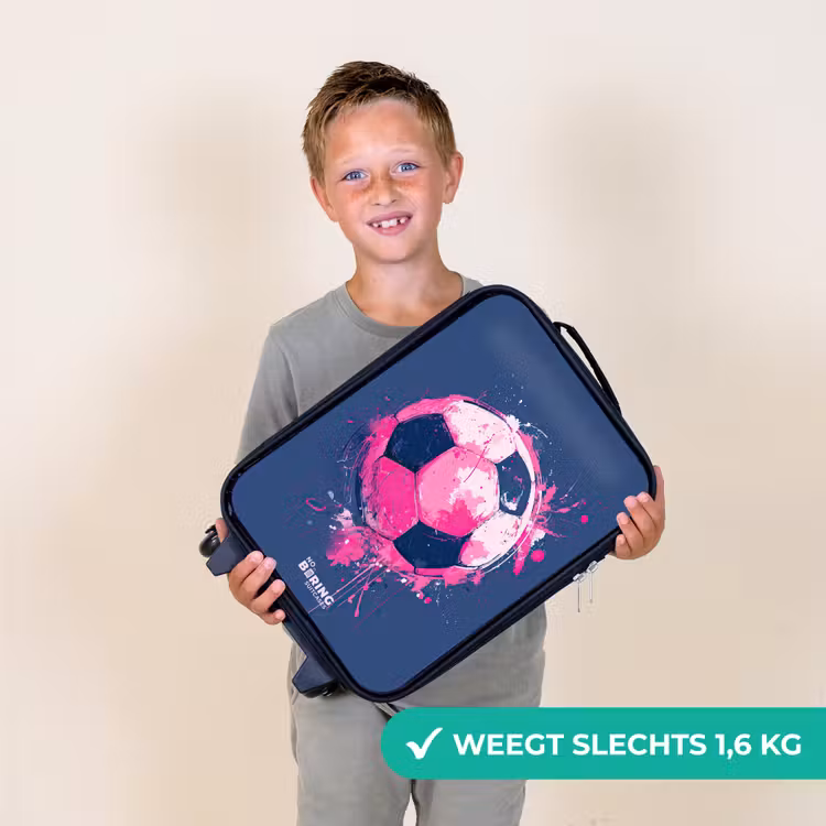 Kinderkoffer - Voetbal - Verf - Roze - Blauw — 3