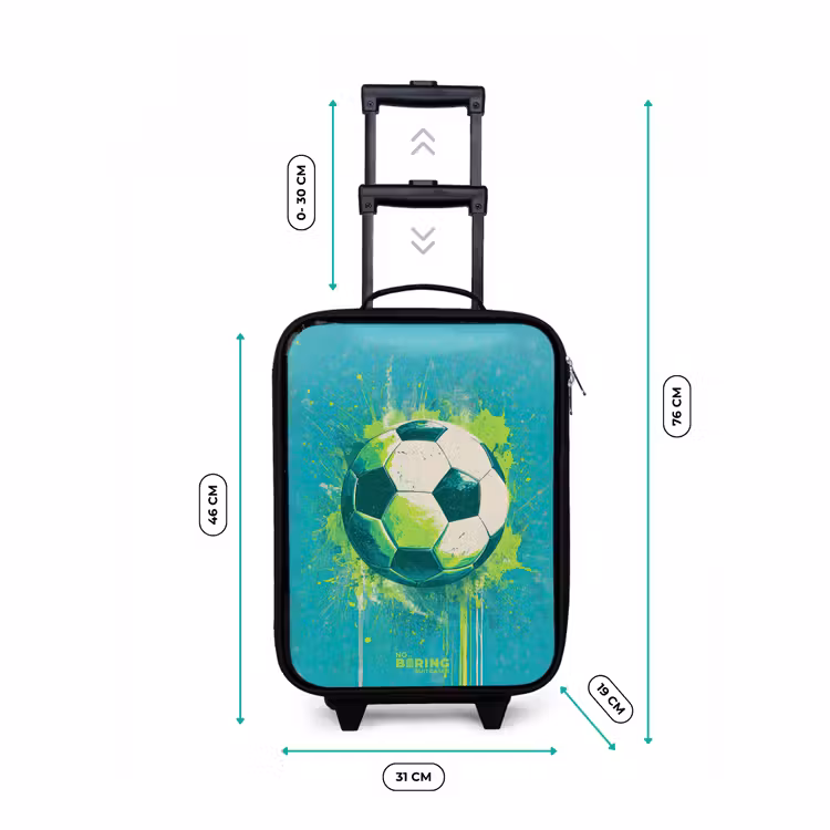 Kinderkoffer - Voetbal - Verfspatten - Groen - Blauw — 7