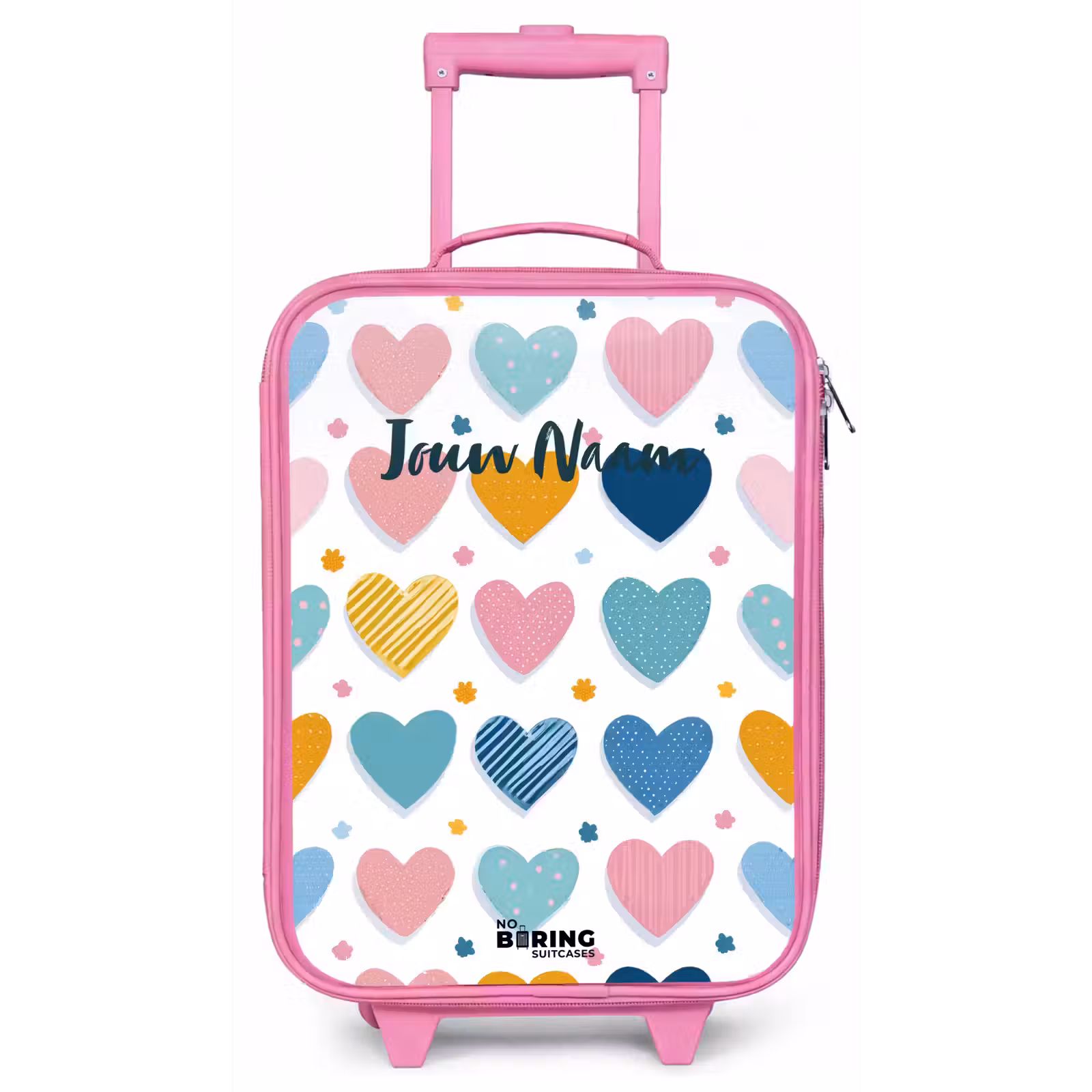 Kinderkoffer - Roze - Hartenpatroon — 1
