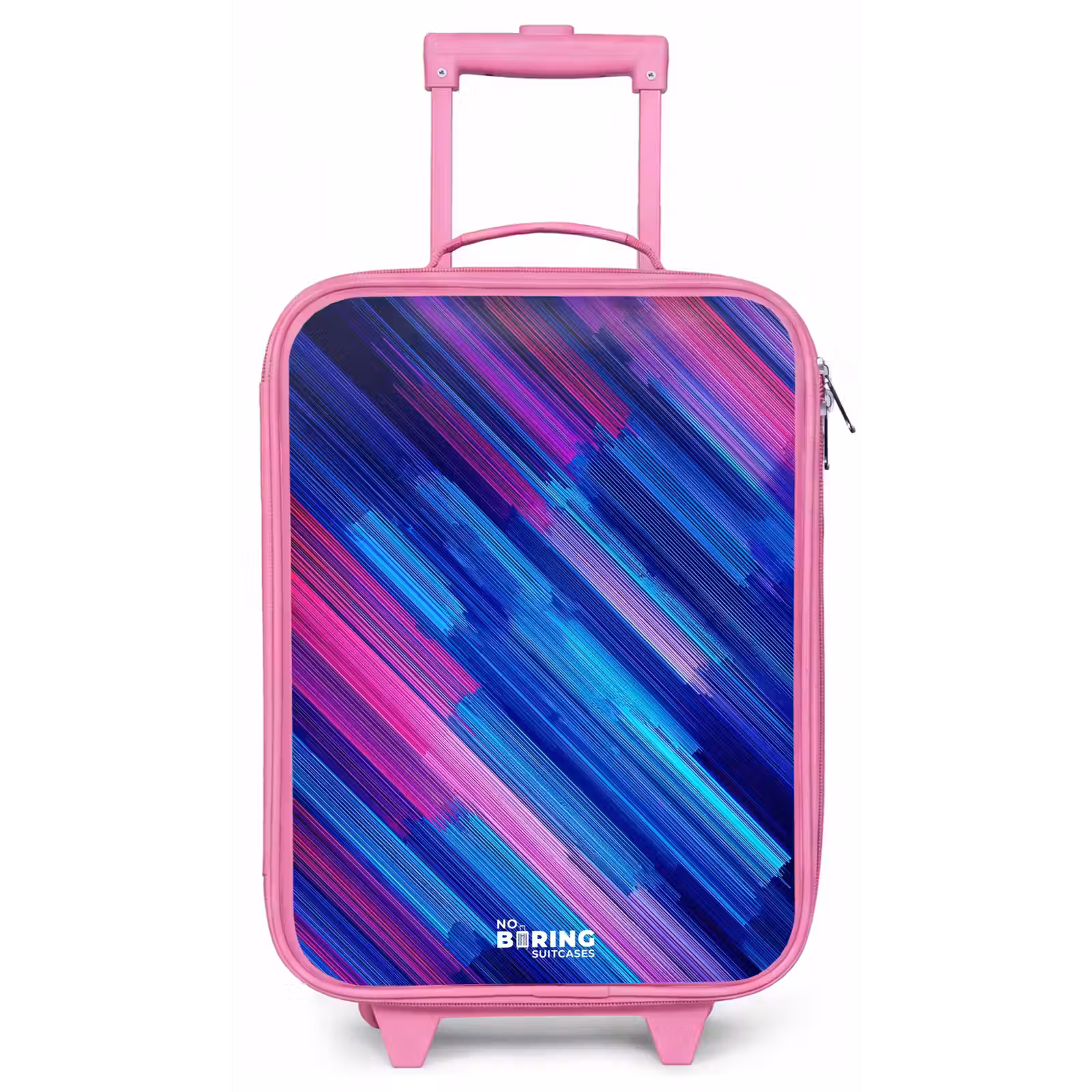 Kinderkoffer - Roze - Neon - Strepen - Abstract - Blauw - Roze — 1
