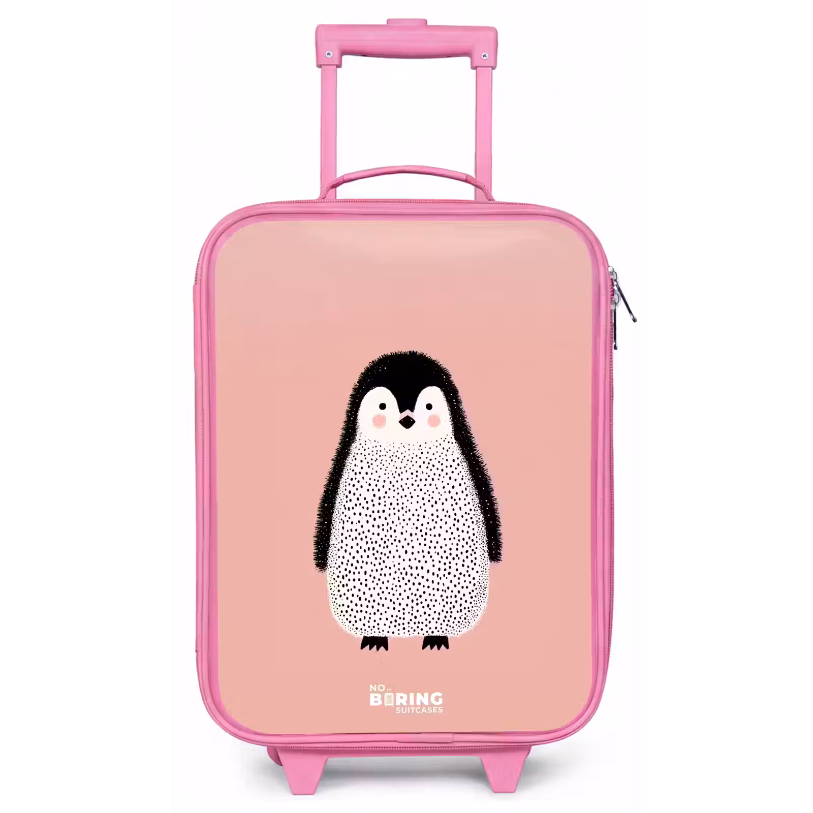 Kinderkoffer - Roze - Pinguïn - Stippen - Roze - Minimalistisch — 1