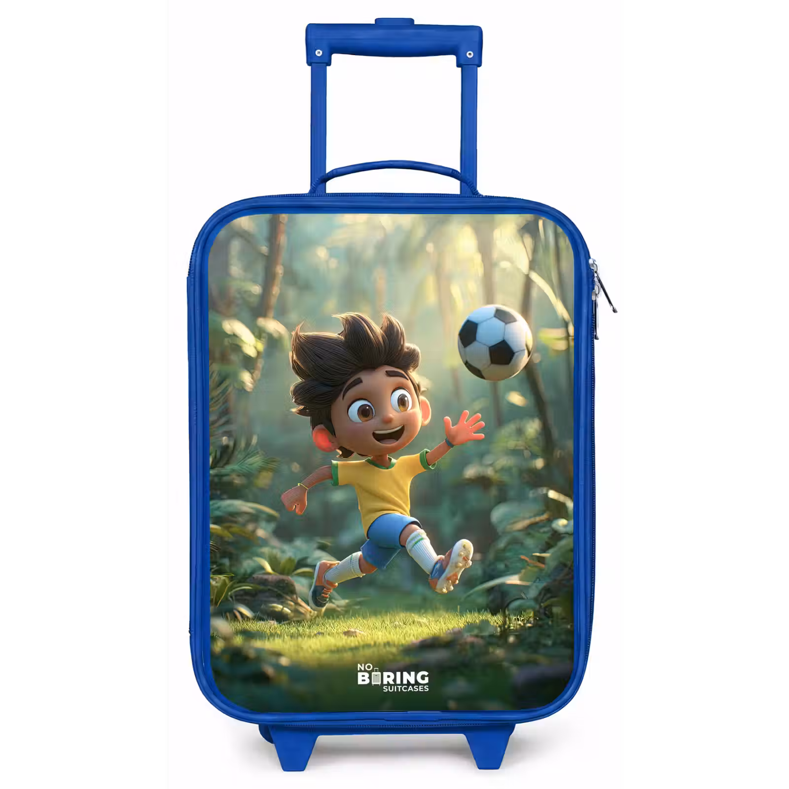 Kinderkoffer - Blauw - Voetbal - Jongen - Bos — 1