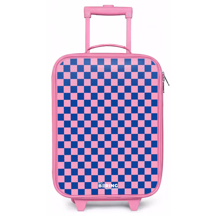 Kinderkoffer - Roze - Blokjes - Blauw - Roze — 1