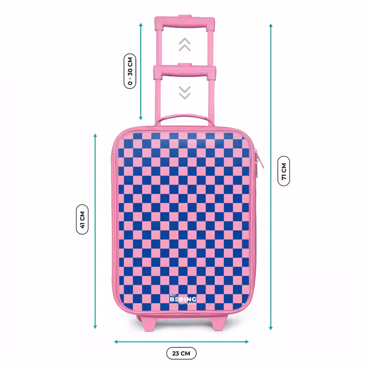 Kinderkoffer - Roze - Blokjes - Blauw - Roze — 5