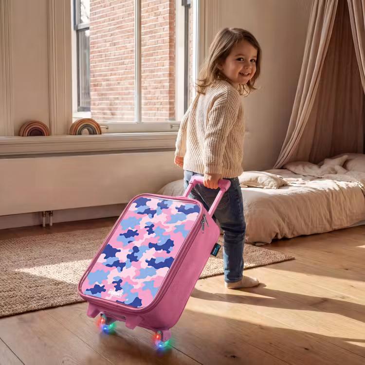 Kinderkoffer - Roze - Camouflage - Roze - Blauw — 3