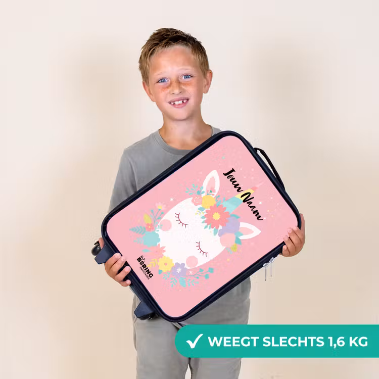 Kinderkoffer - Eenhoorn - Bloemen - Roze — 3