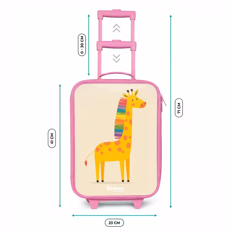 Kinderkoffer - Roze - Giraffe - Dier - Kleurrijk — 5