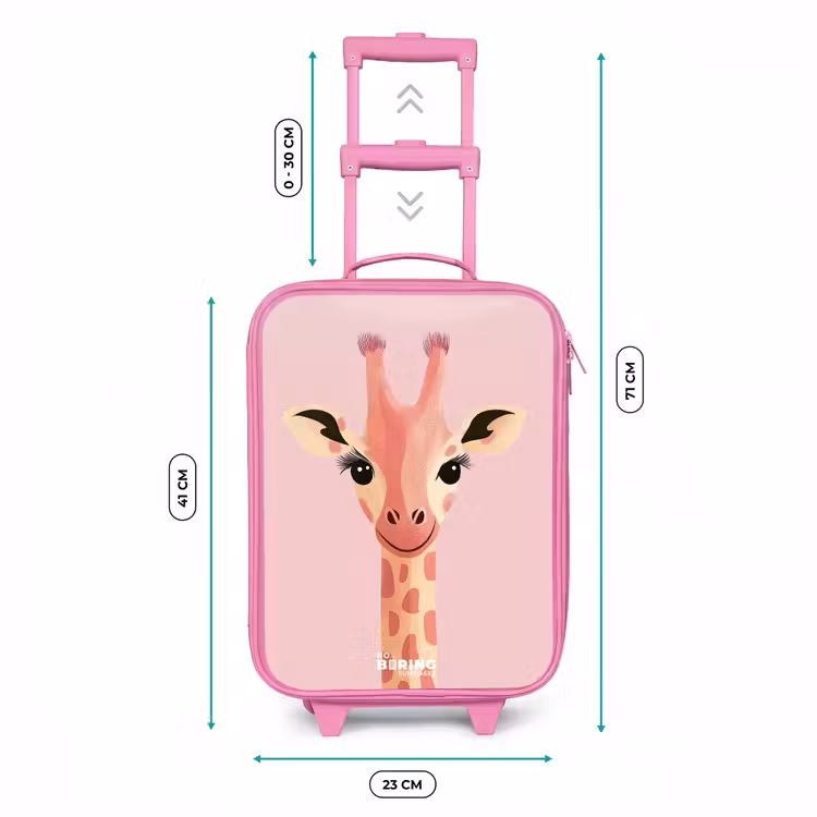 Kinderkoffer - Roze - Giraffe - Wimpers - Minimalistisch - Roze — 5