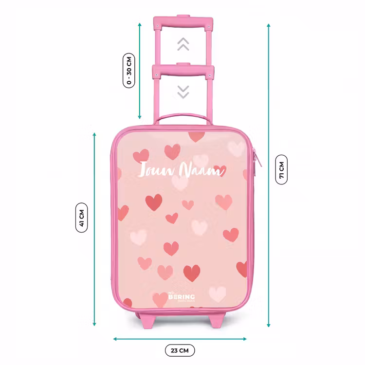 Kinderkoffer - Roze - Hartjes — 5