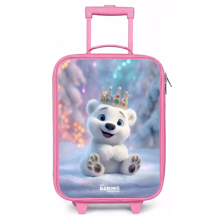 Kinderkoffer - Roze - IJsbeer - Kroon - Winter — 1