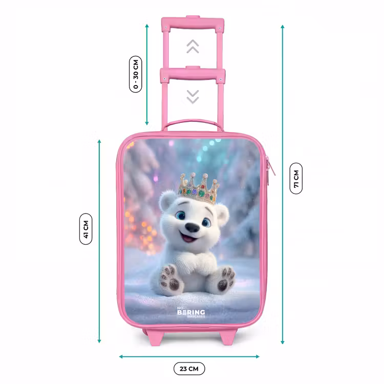 Kinderkoffer - Roze - IJsbeer - Kroon - Winter — 5