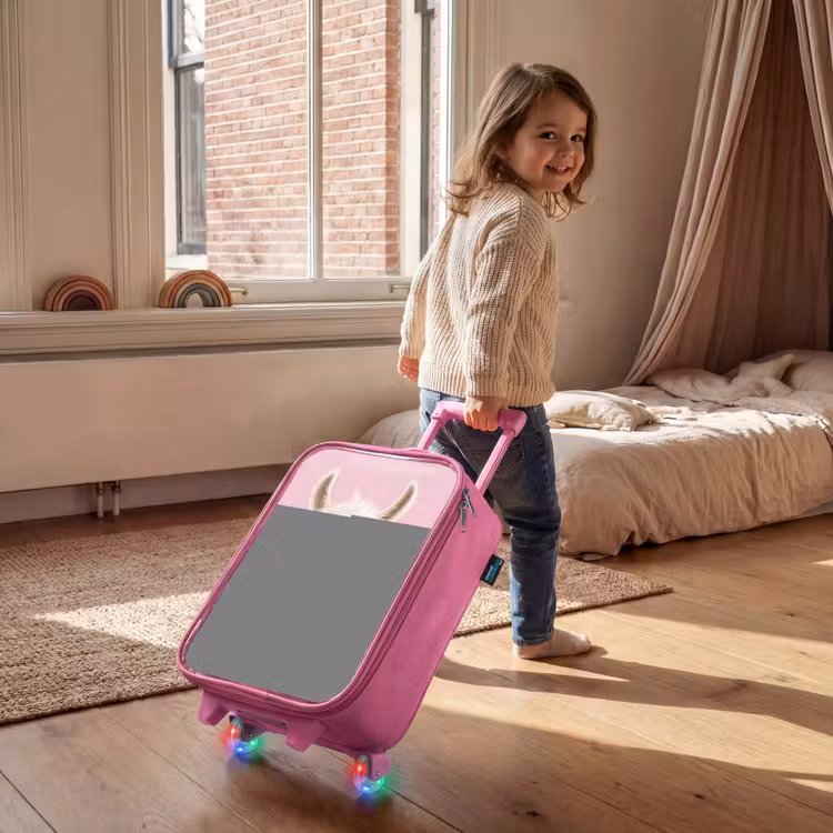 Kinderkoffer - Roze - Lama - Wit - Zonnebril - Wimpers — 3